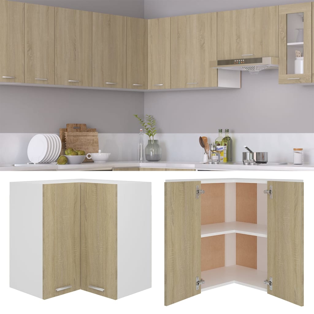 Pensile Angolare “Lyon” Rovere Sonoma 57x57x60 cm - homemem39