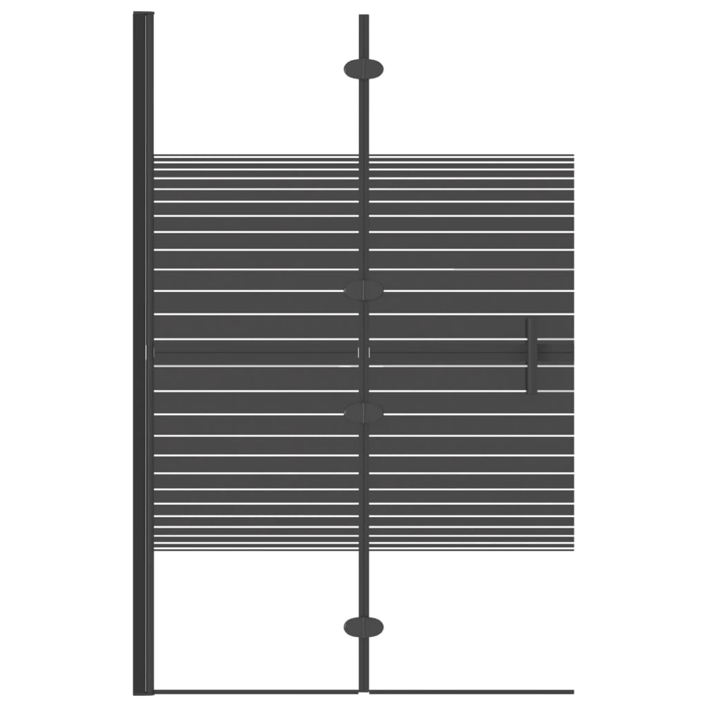 Pannello Doccia Pieghevole in ESG 80x140 cm Nero - homemem39