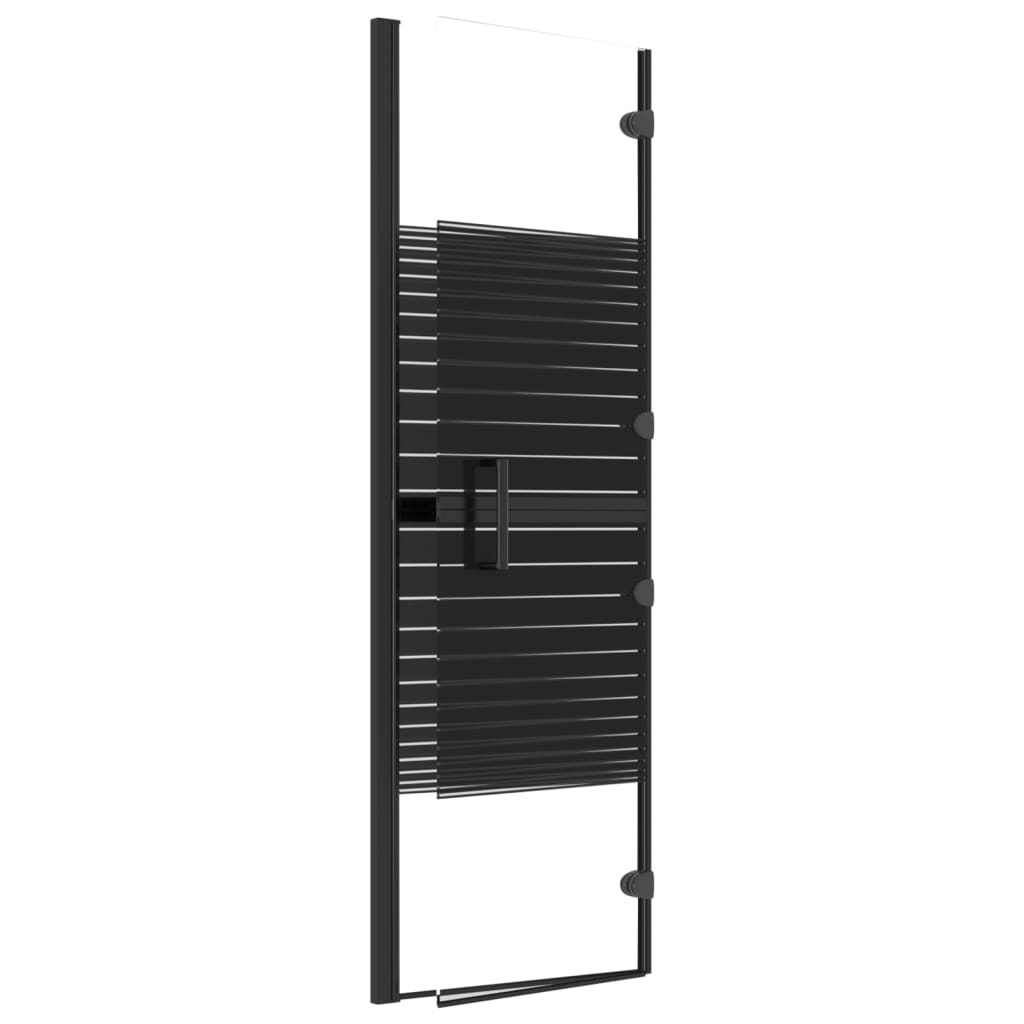 Pannello Doccia Pieghevole in ESG 80x140 cm Nero - homemem39