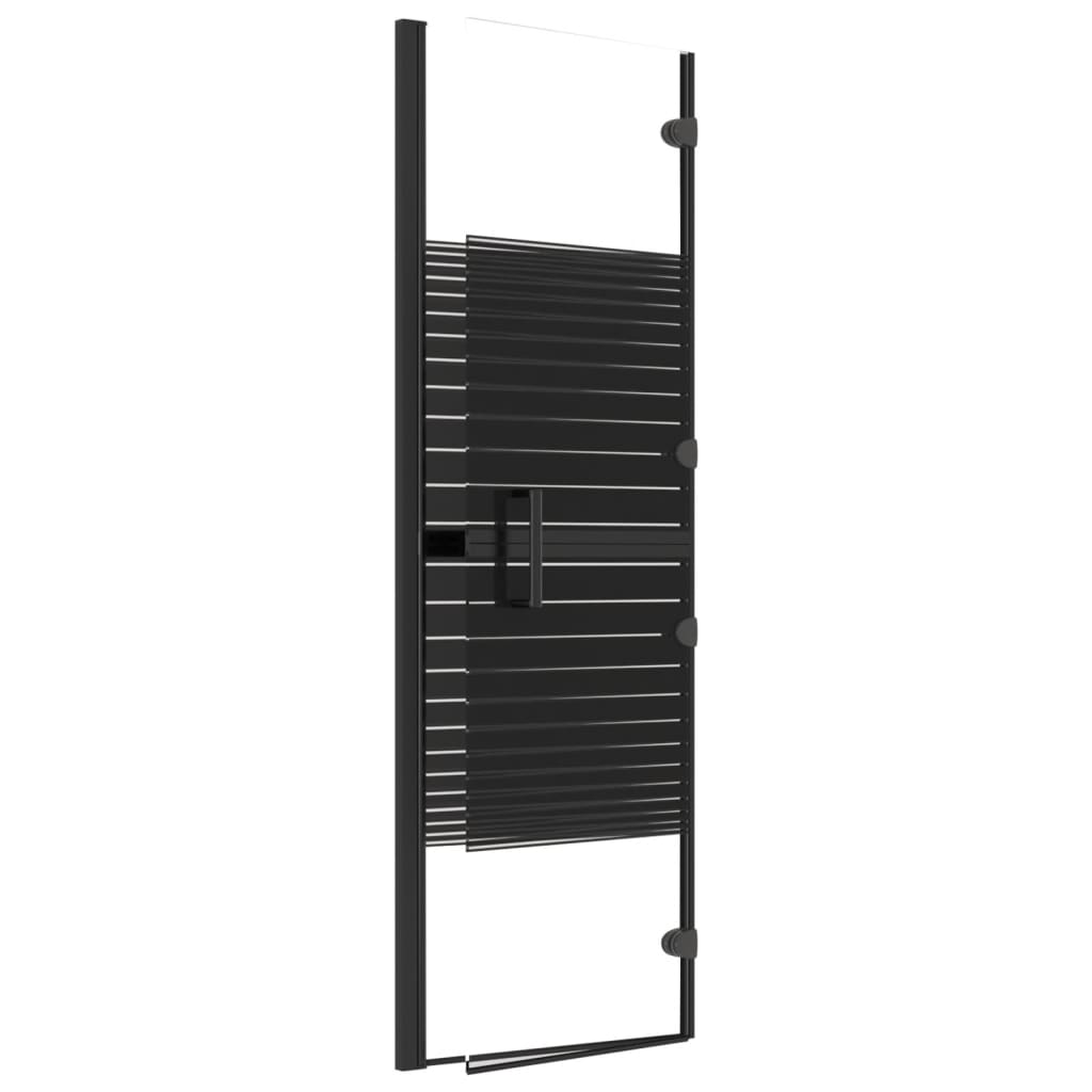 Pannello Doccia Pieghevole in ESG 100x140 cm Nero - homemem39