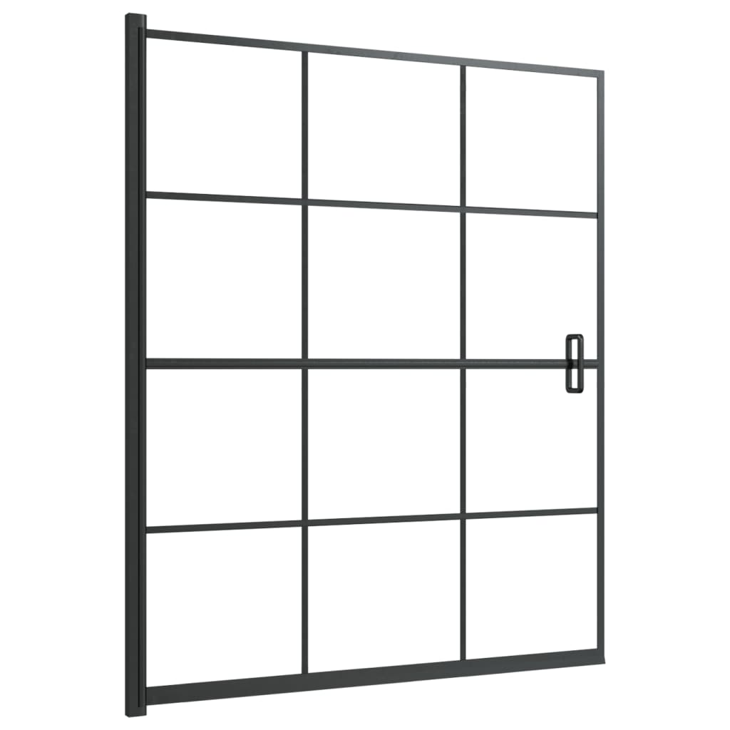 Pannello per Box Doccia in ESG 116x140 cm Nero - homemem39