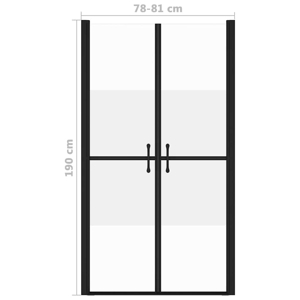 Porta per Doccia in ESG Semi Satinato (78-81)x190 cm | homemem39