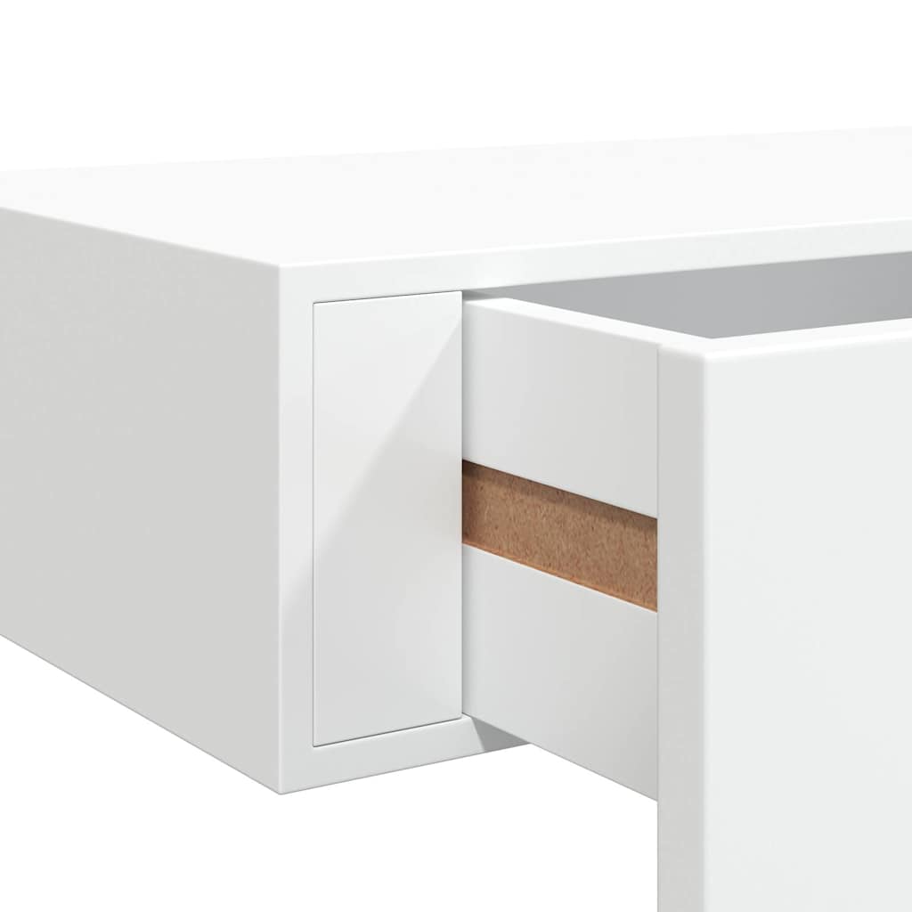 Scaffali con Cassetti da Parete 2 pz Bianchi 40x23,5x10 cm MDF | homemem39