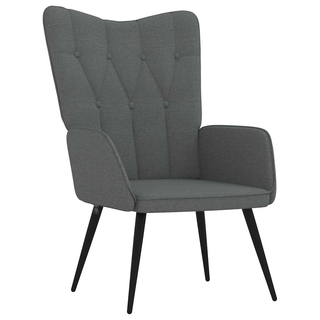 Poltrona Relax Grigio Scuro in Tessuto - homemem39