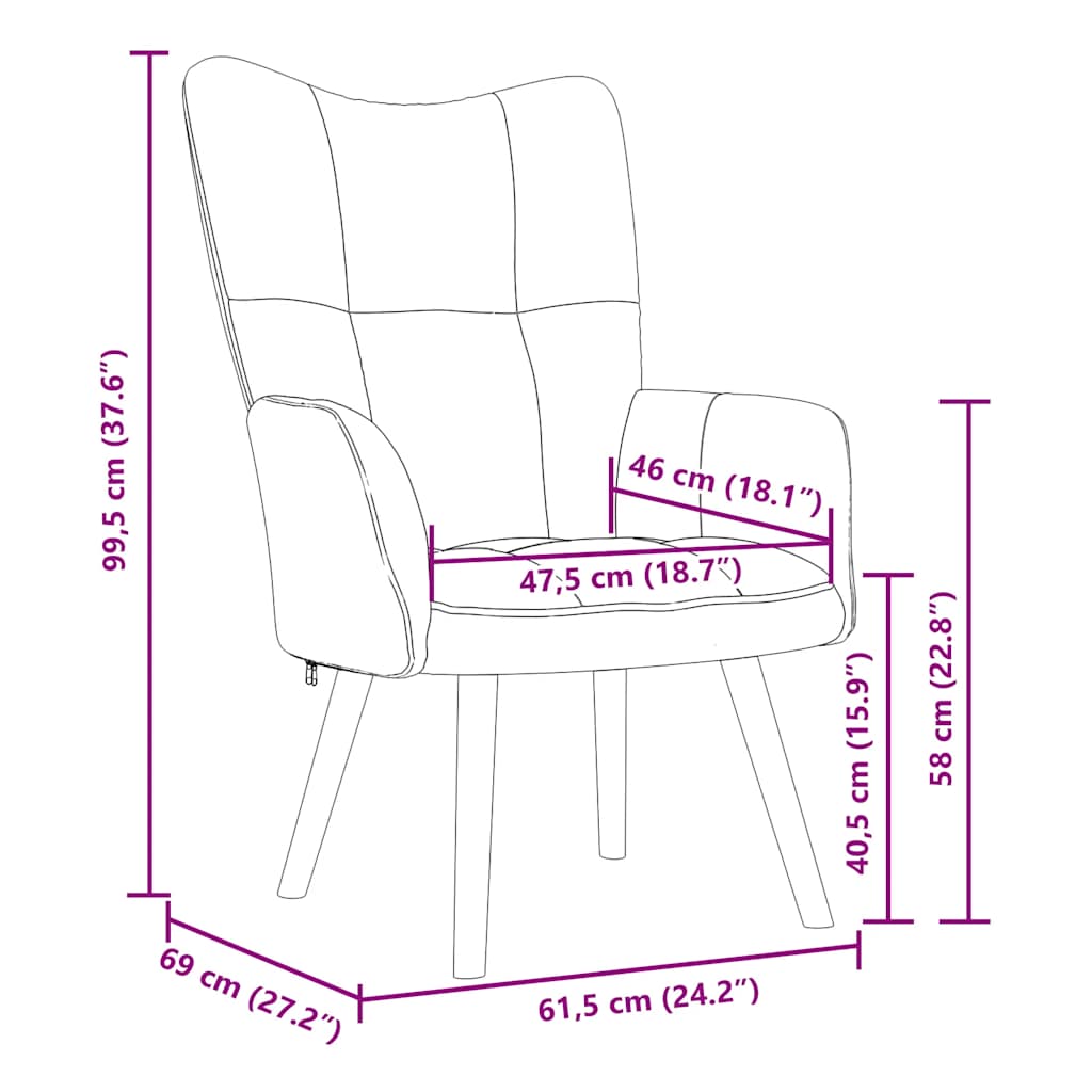 Sedia Relax Rosso Vino in Velluto