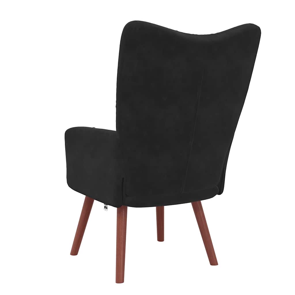 Sedia Relax Nera in Velluto - homemem39