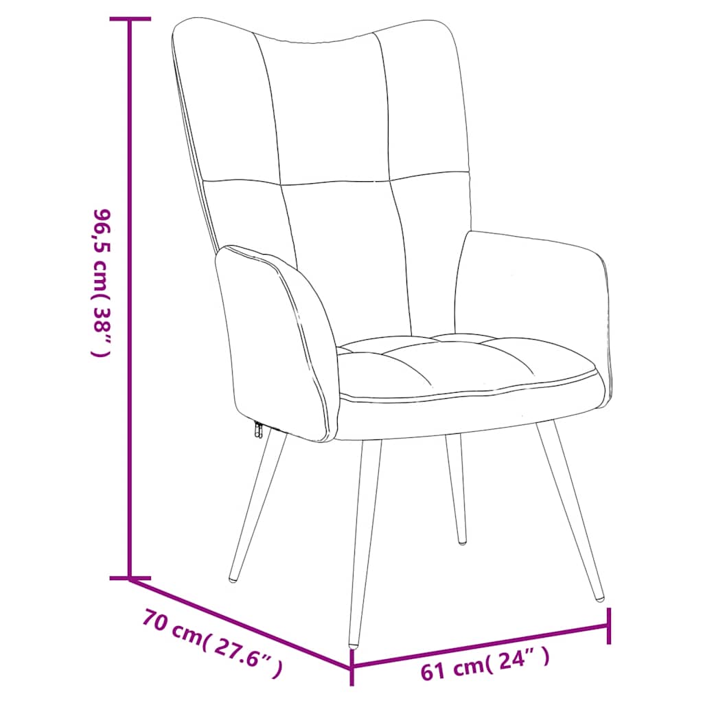 Poltrona Relax Nera in Velluto - homemem39