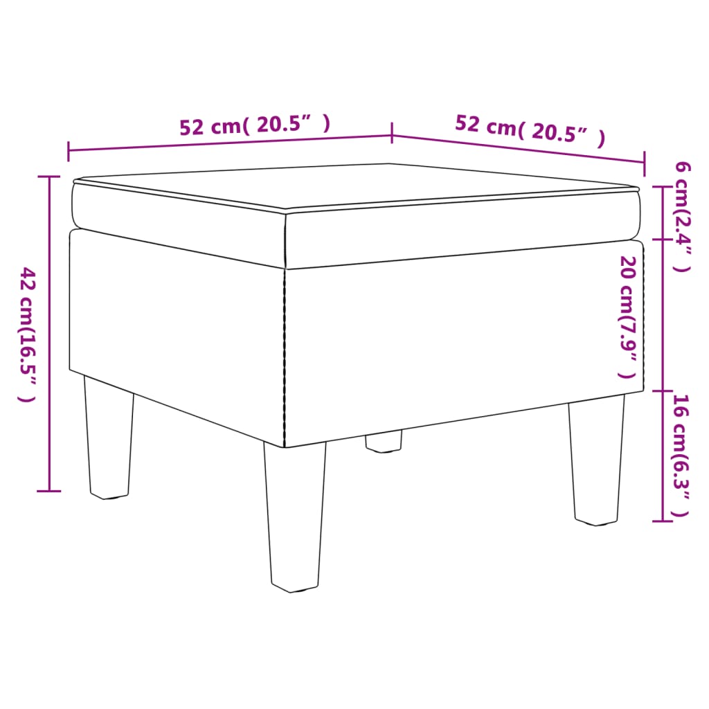 Poggiapiedi con Gambe in Legno Verde Scuro in Tessuto - homemem39