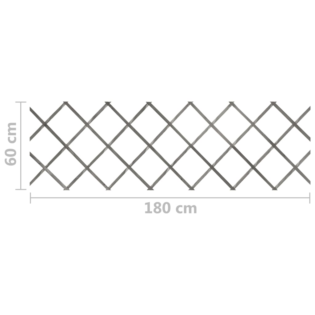 Recinzione a Traliccio 5 pz in Massello Abete Grigio 180x60 cm - homemem39