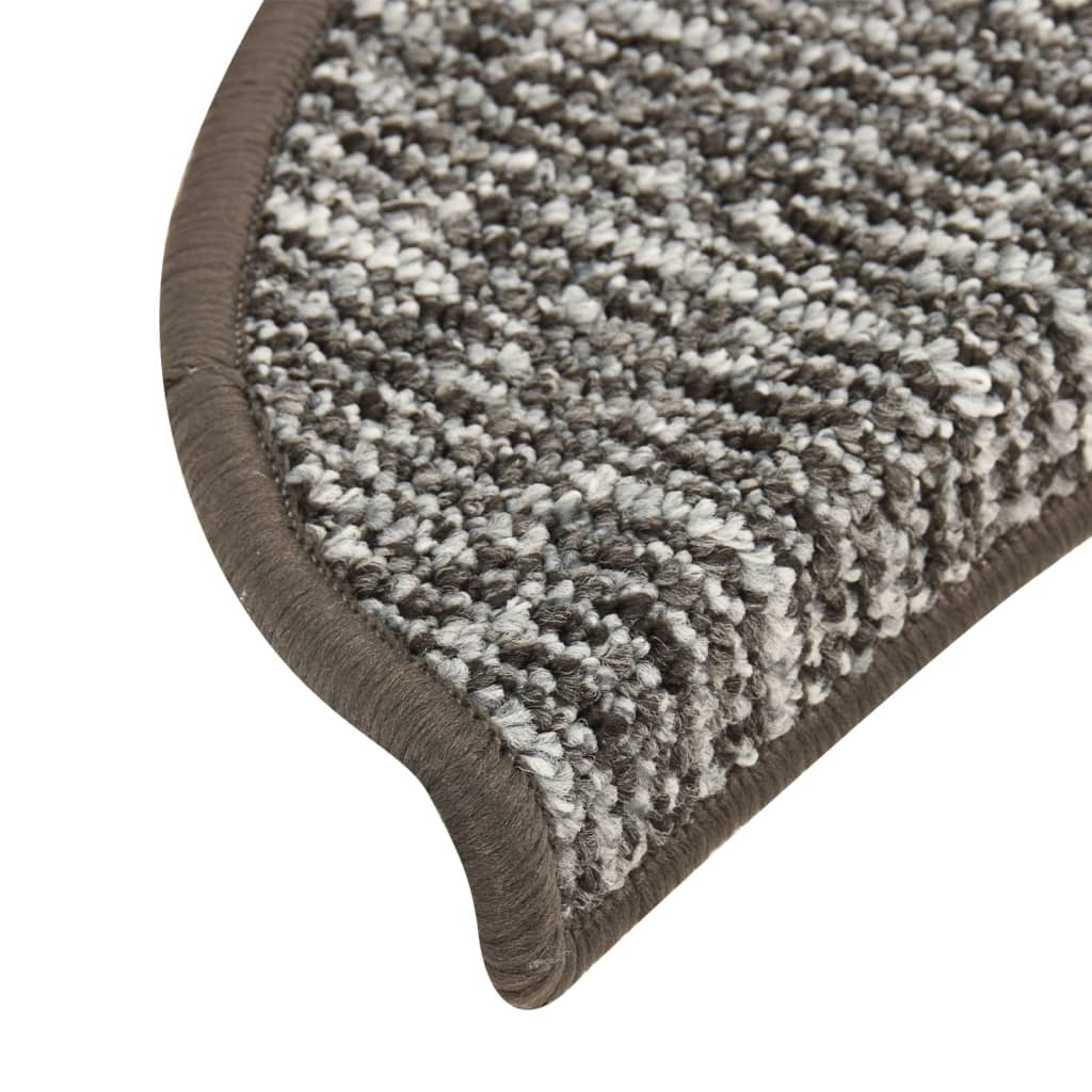 Tappetini per Scale 15 pz Antracite 65x21x4 cm - homemem39