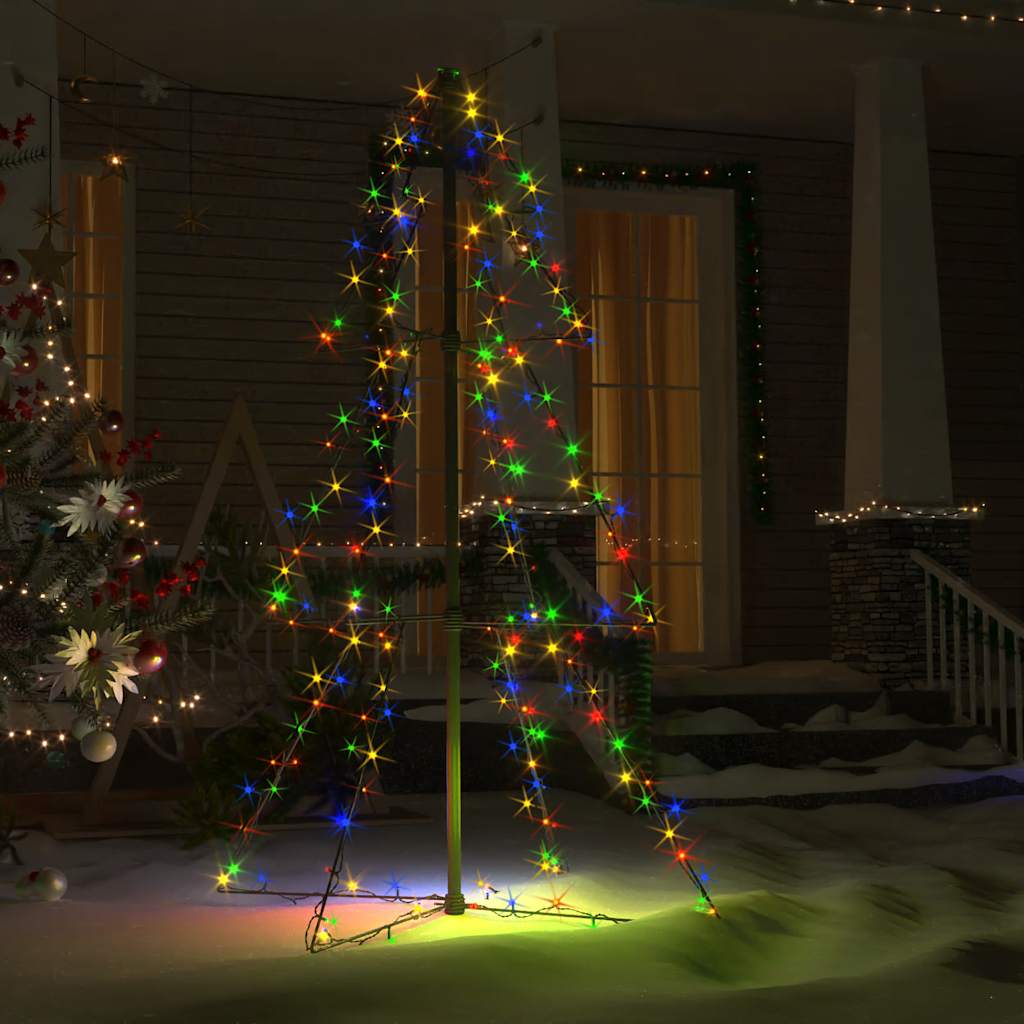 Albero di Natale a Cono 160 LED per Interni Esterni 78x120 cm - homemem39