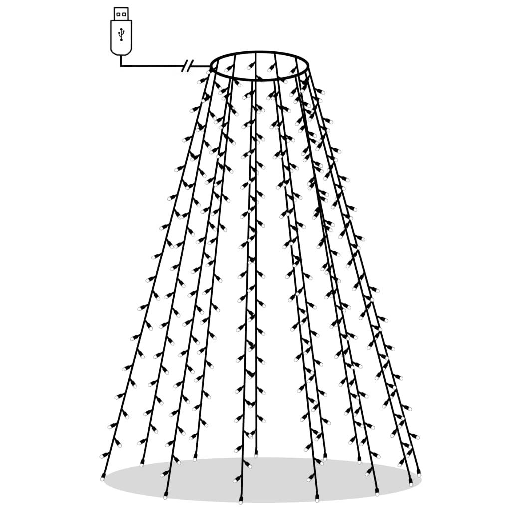 Rete di Luce per Albero di Natale 210 LED Blu 210 cm - homemem39