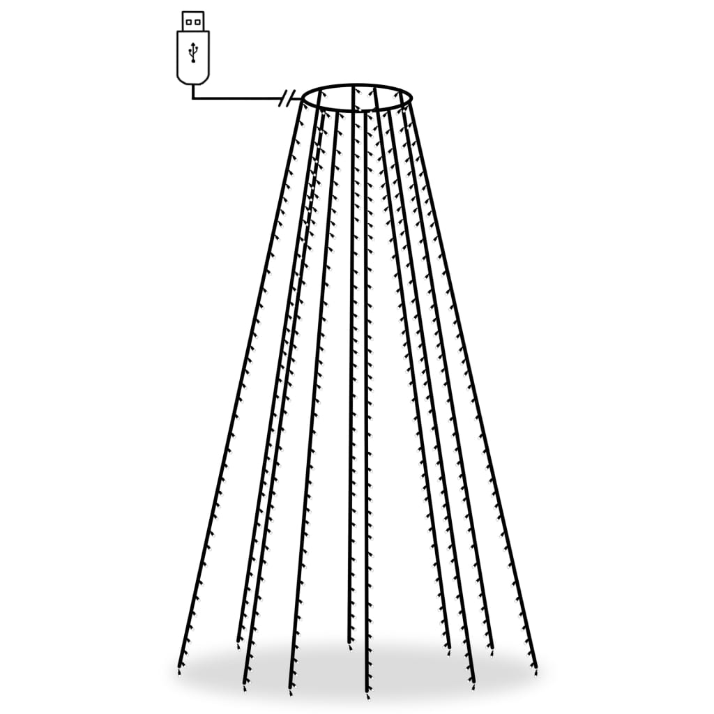 Rete di Luce per Albero di Natale 400 LED Multicolori 400 cm - homemem39
