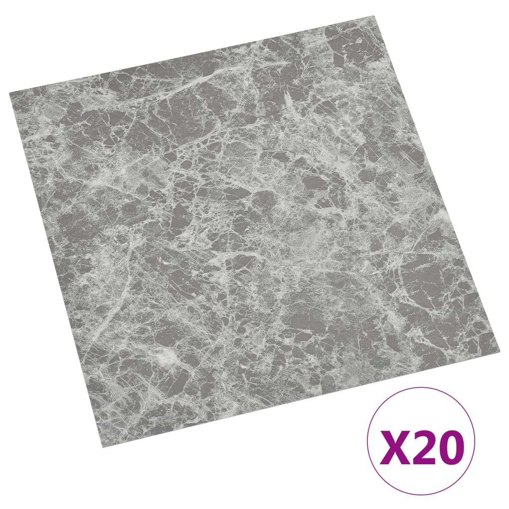 Listoni Pavimenti Adesivi 20 pz 1,86 m² Grigio Cemento in PVC - homemem39