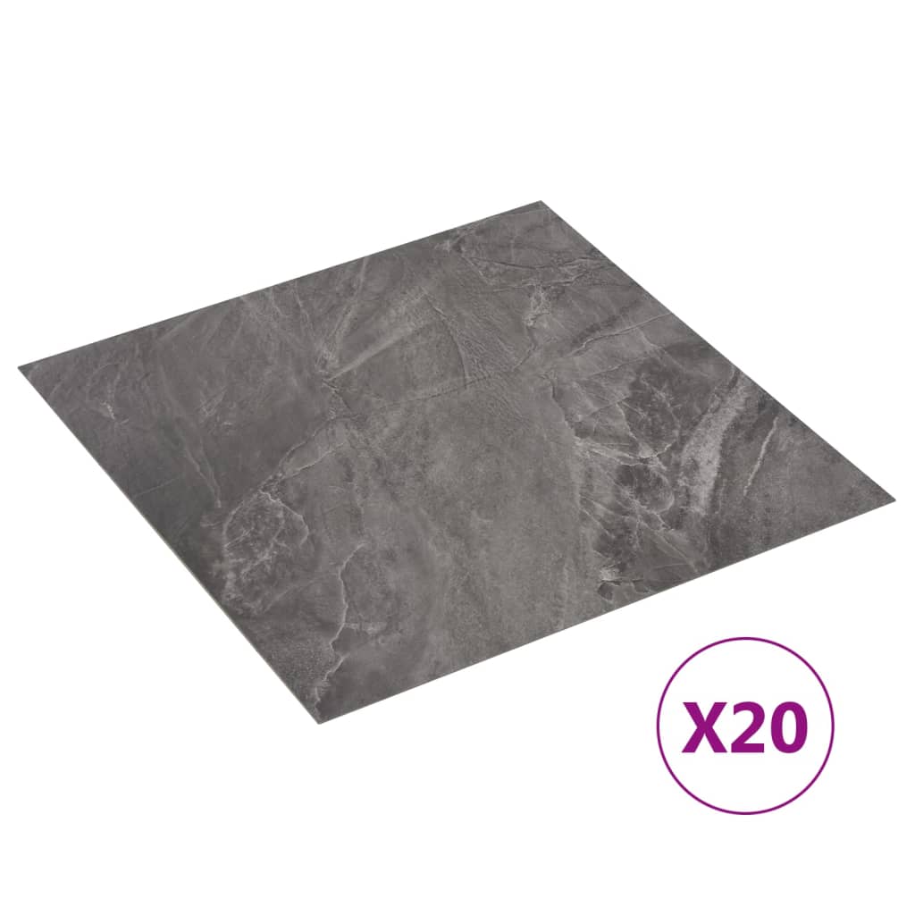 Listoni Pavimenti Adesivi 20 pz in PVC 1,86 m² Marmo Nero - homemem39