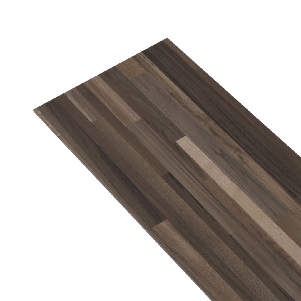 Listoni Autoadesivi in PVC 5,21 m² 2 mm Marrone a Strisce - homemem39