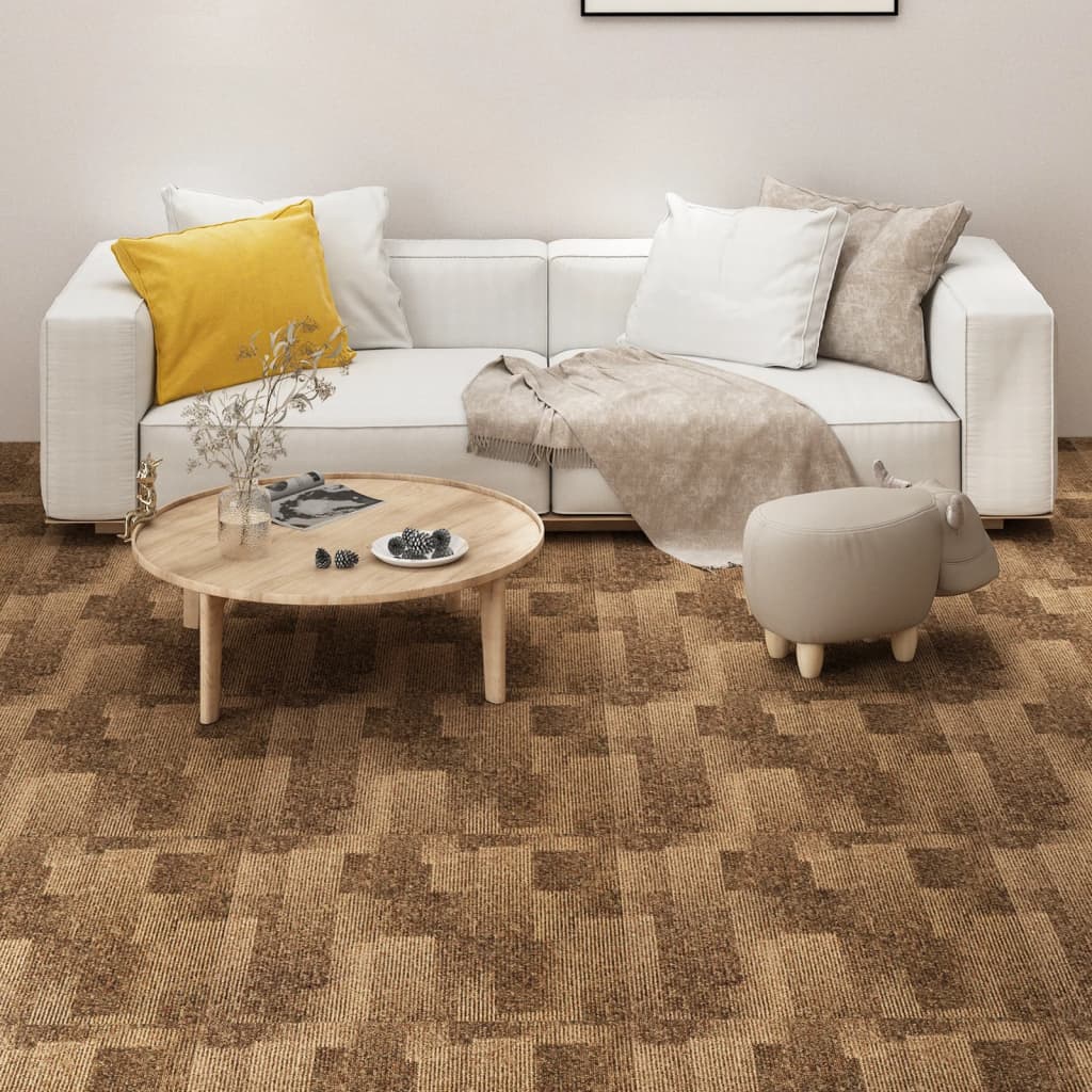 Quadrotte di Moquette 20 pz 5 m² Marroni - homemem39
