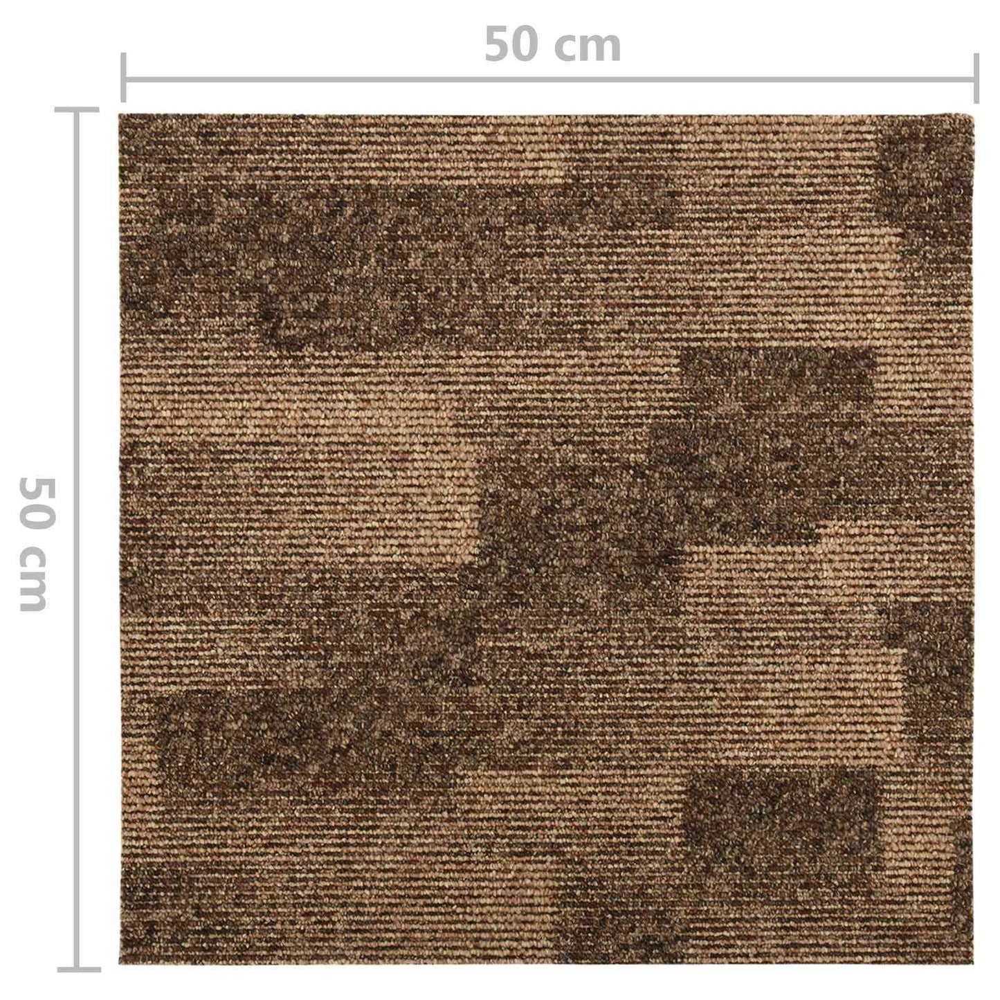 Moquette per pavimenti 20 pz Marrone 50 x 50 cm PP