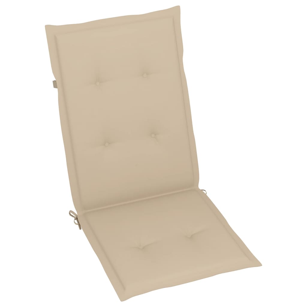 Sedie Reclinabili da Giardino con Cuscini 8 pz Massello di Teak - homemem39