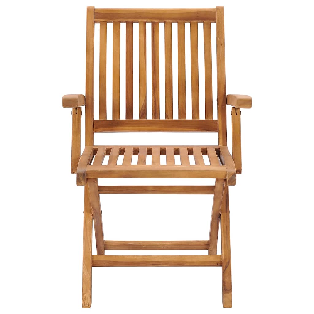 Sedie da Giardino Pieghevoli con Cuscini 6 pz Massello di Teak