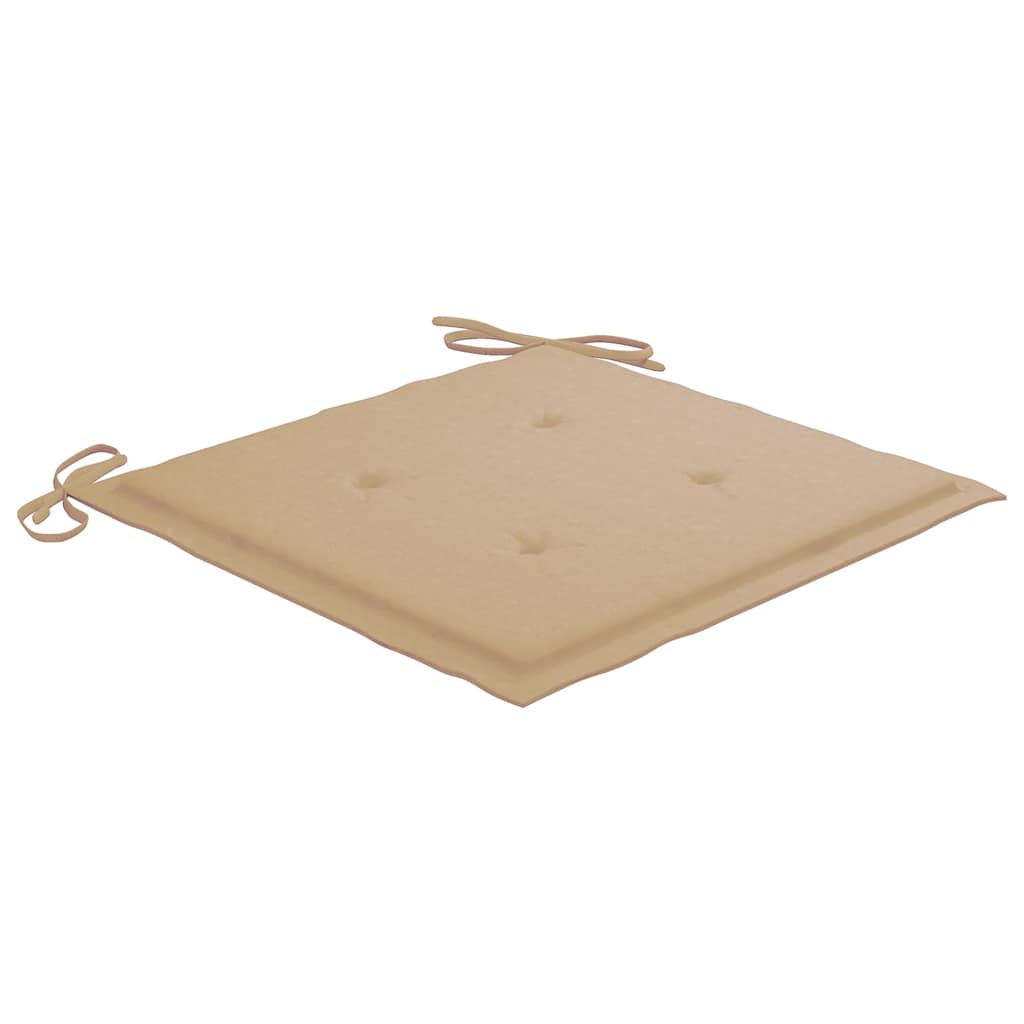 Sedie da Giardino Pieghevoli con Cuscini 6 pz Massello di Teak