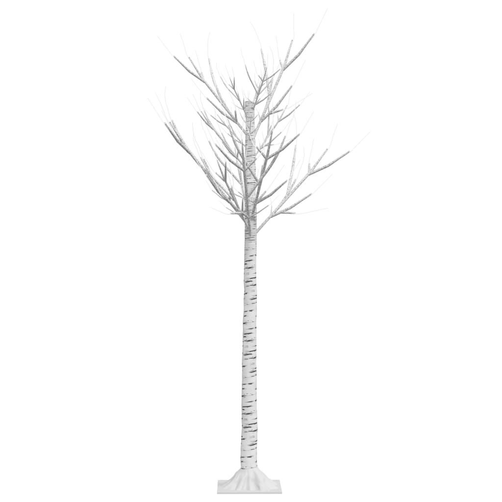 Albero Natale 140 LED 1,5 m Salice Bianco Caldo Interno Esterno - homemem39