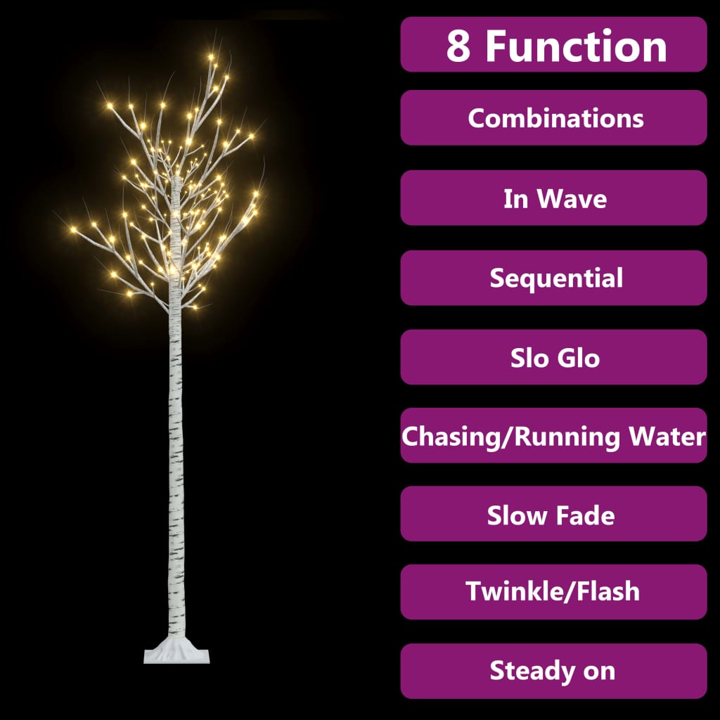 Albero Natale 180 LED 1,8 m Salice Bianco Caldo Interno Esterno - homemem39
