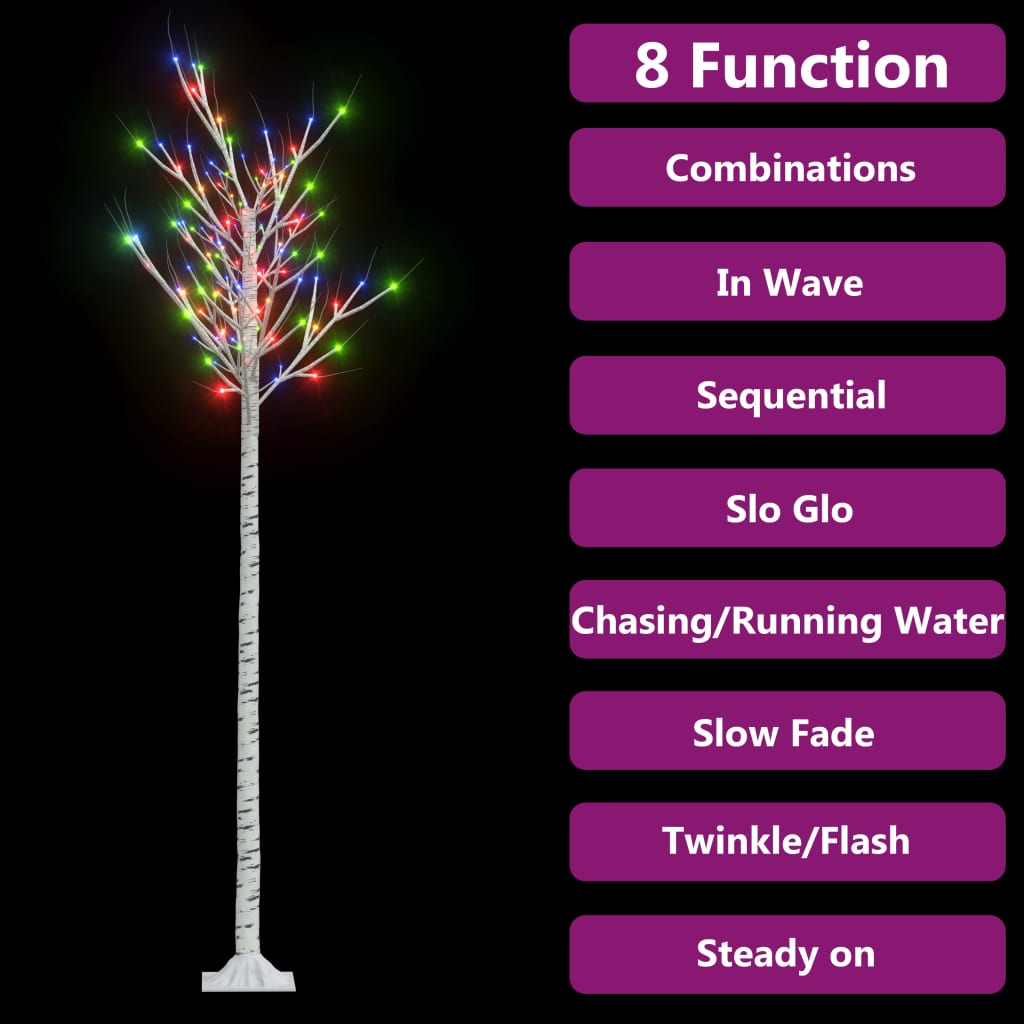 Albero Natale 200 LED 2,2 m Salice Colorato Interno Esterno - homemem39