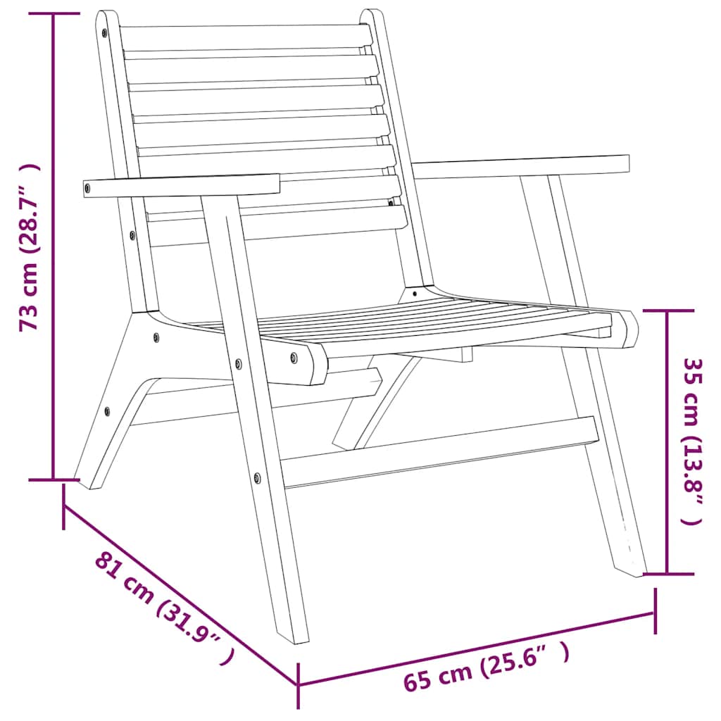 Set da Bistrot 3 pz in Legno Massello di Acacia | homemem39