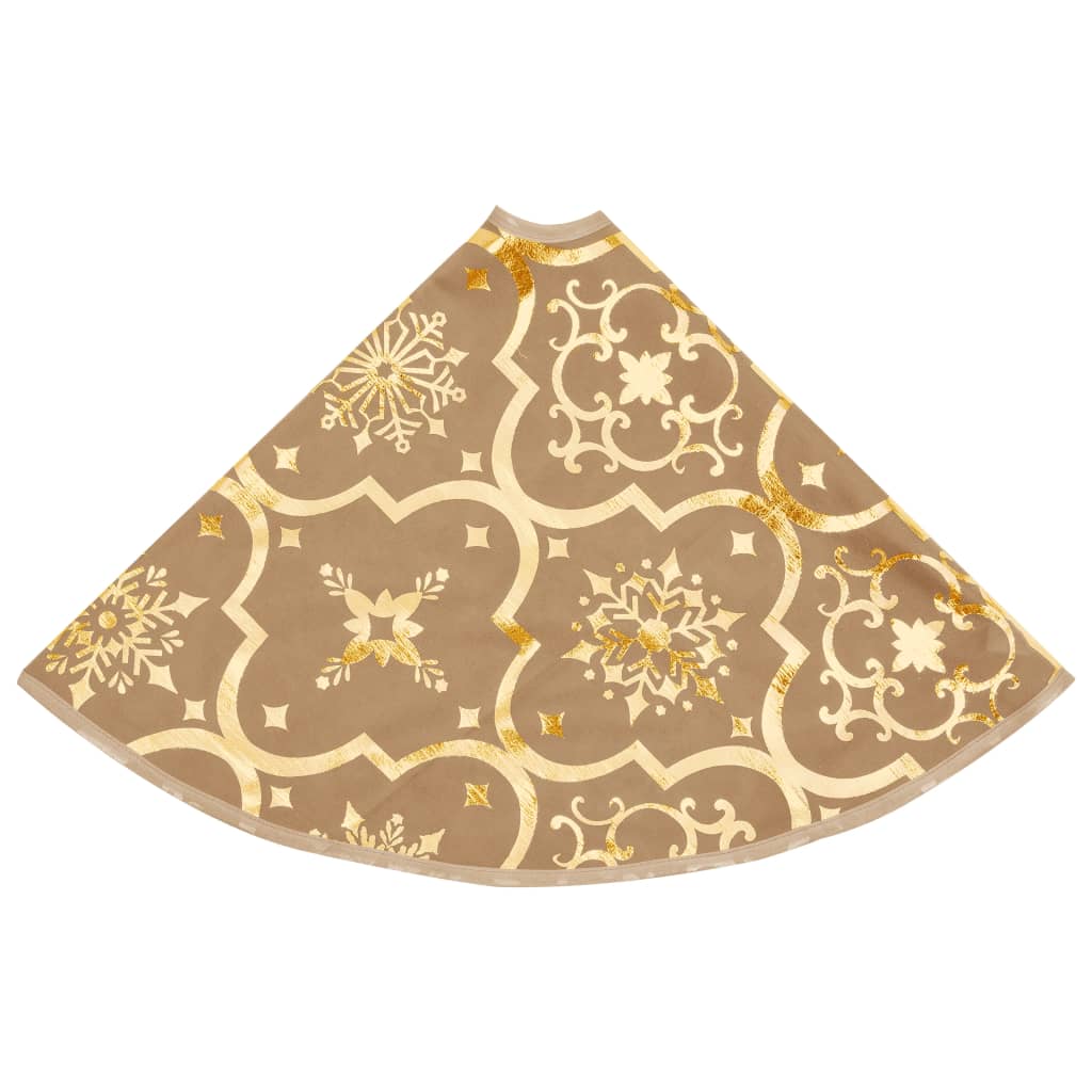 Gonna Albero Natale Raffinata con Calza Gialla Tessuto 90 cm - homemem39