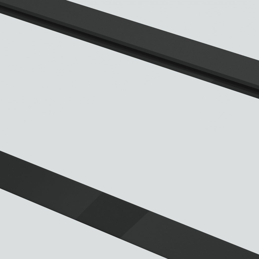 Porta Scorrevole in Vetro ESG e Alluminio 102x205 cm Nera - homemem39