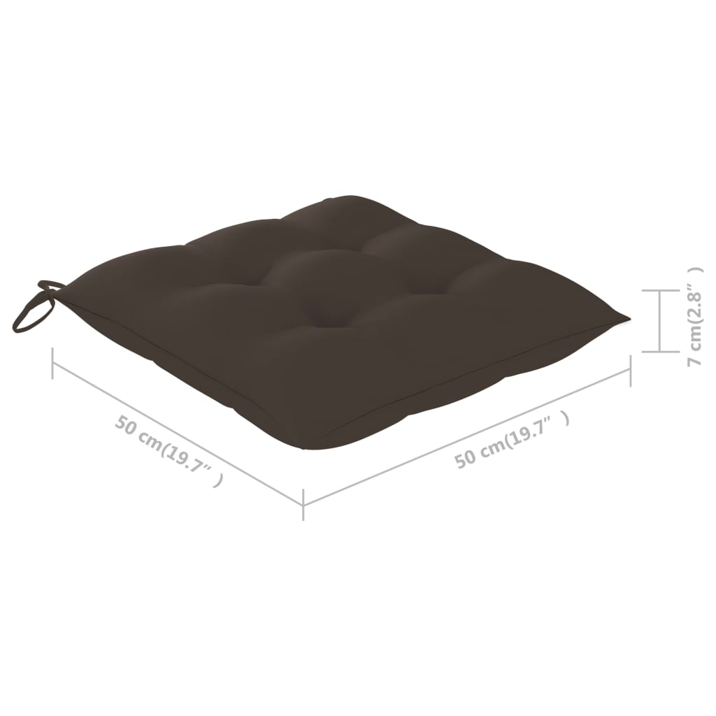 Sedie da Giardino 4 pz con Cuscini in Legno Massello di Teak - homemem39