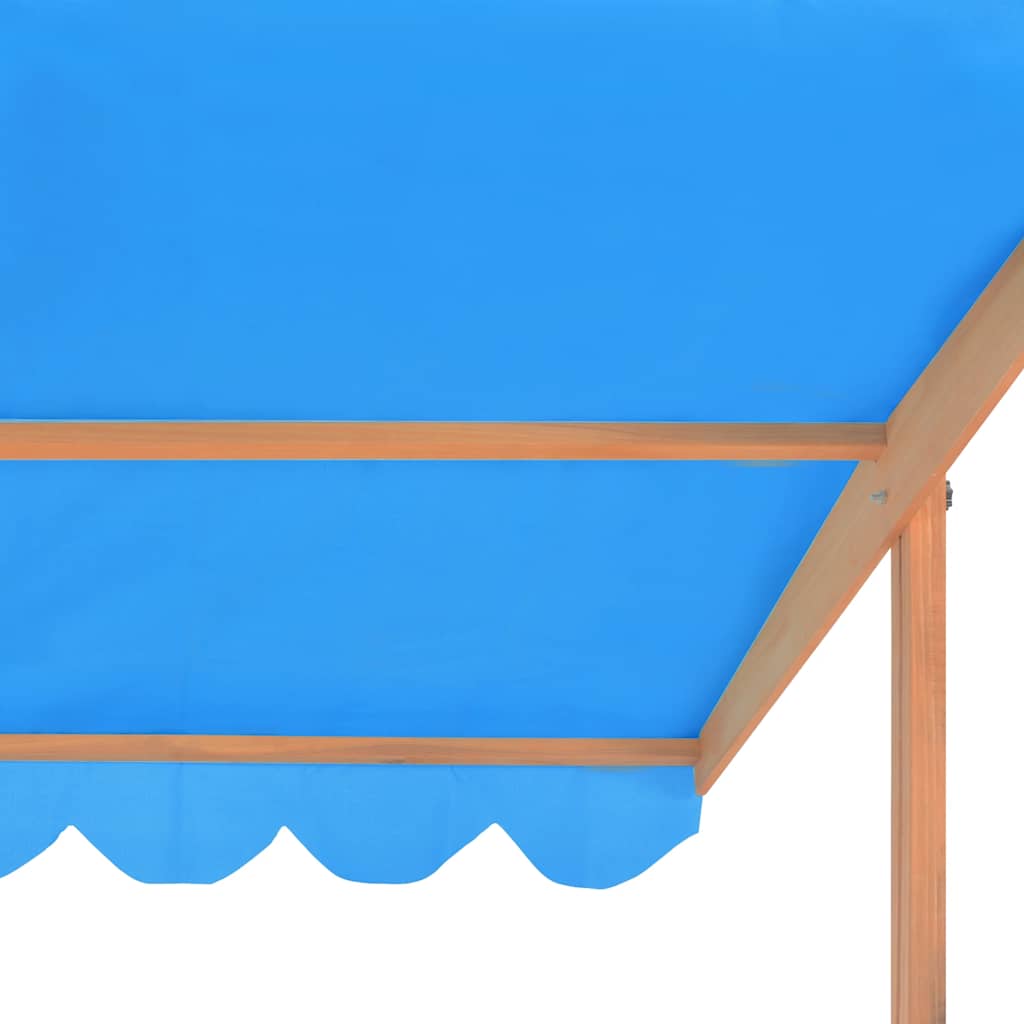 Sabbiera con Tetto Regolabile in Legno di Abete 115x115x115 cm - homemem39