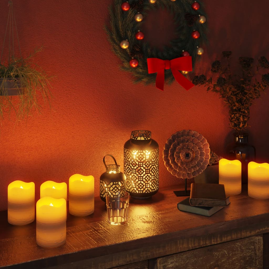 Candele Senza Fiamma a LED 24 pz Bianco Caldo con Telecomando - homemem39