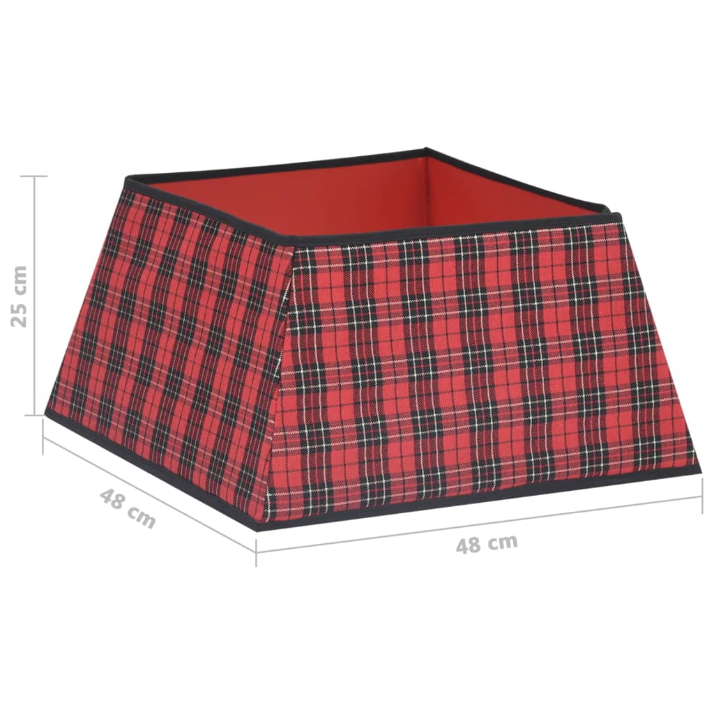 Gonna per Albero di Natale Rossa e Nera 48x48x25 cm - homemem39