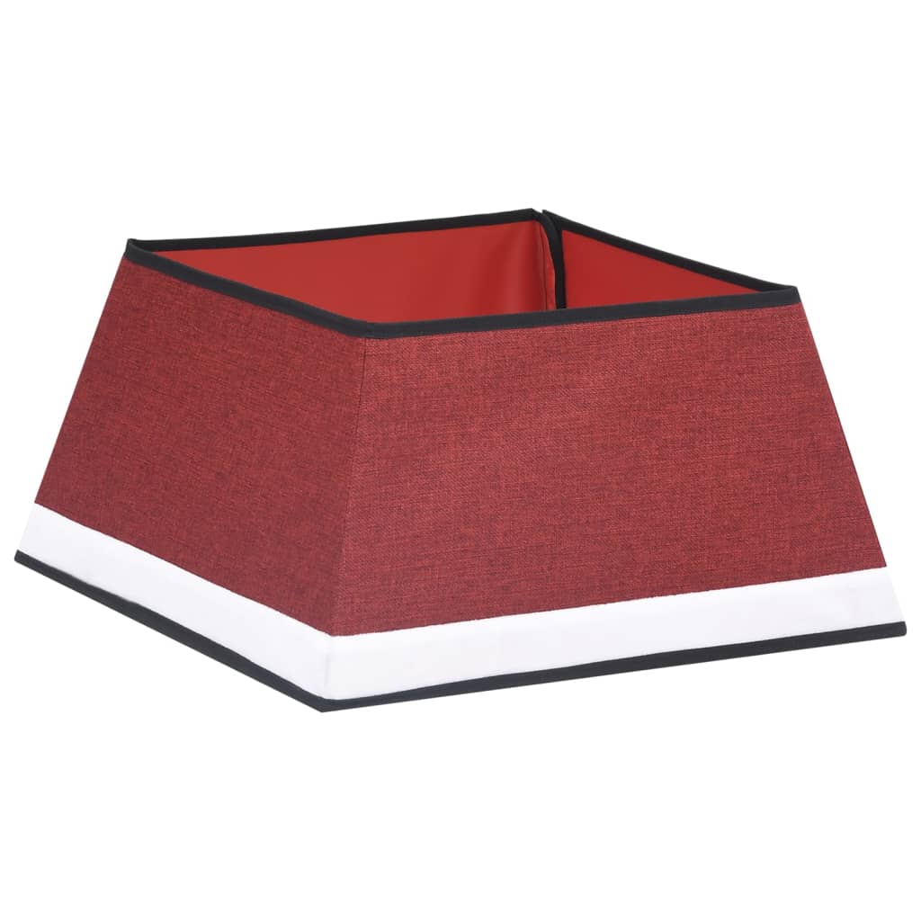 Gonna per Albero di Natale Rossa e Bianca 48x48x25 cm - homemem39