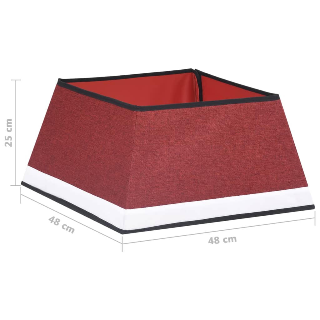 Gonna per Albero di Natale Rossa e Bianca 48x48x25 cm - homemem39