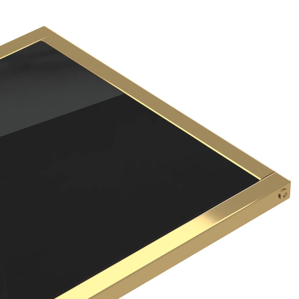 Tavolino per Computer Nero 50x35x65 cm in Vetro Temperato