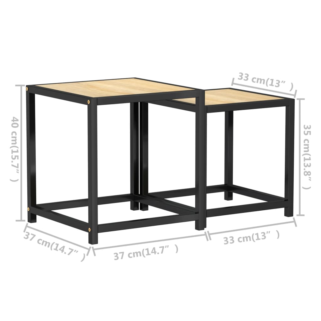 Tavolini 2 pz MDF Rovere Sonoma | homemem39