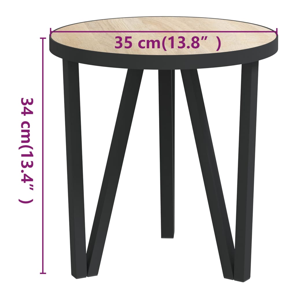 Tavolino Rovere Sonoma Ø35 cm in MDF | homemem39