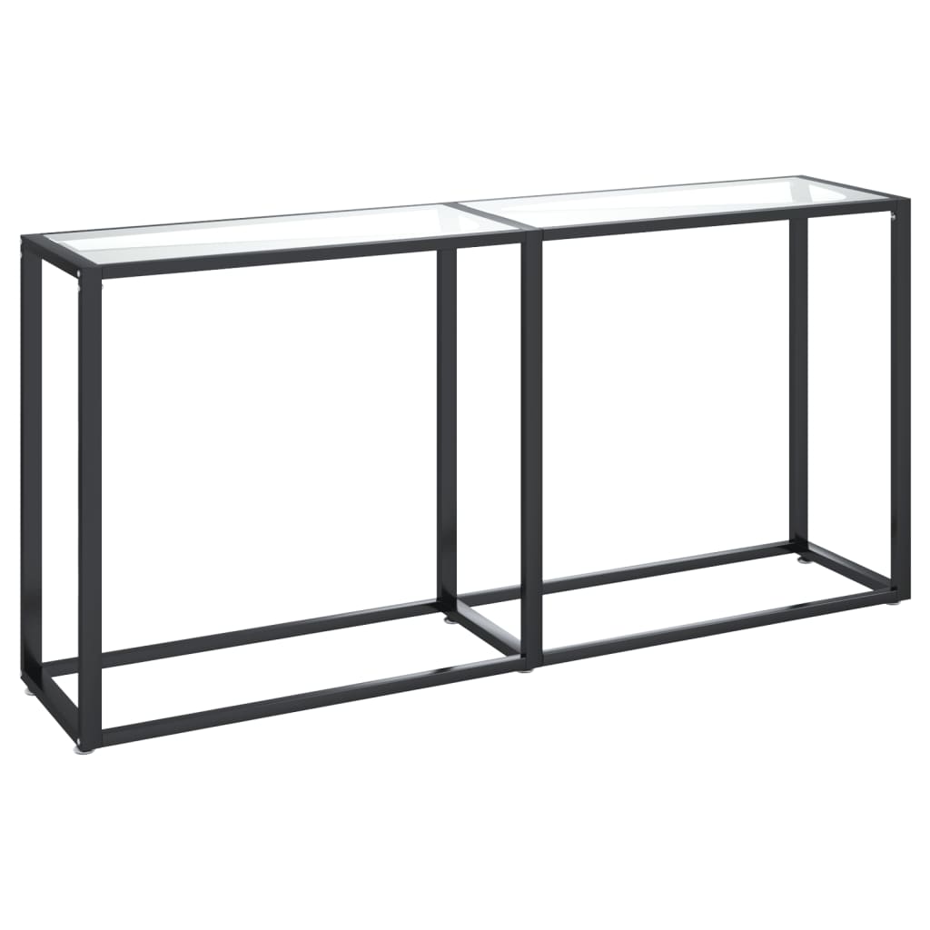 Tavolo Consolle Trasparente 160x35x75,5 cm in Vetro Temperato - homemem39