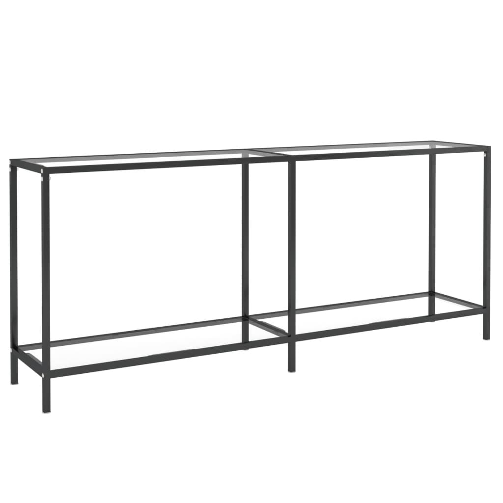 Tavolo Consolle Trasparente 180x35x75,5 cm in Vetro Temperato