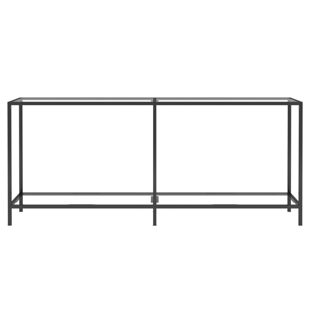 Tavolo Consolle Trasparente 180x35x75,5 cm in Vetro Temperato