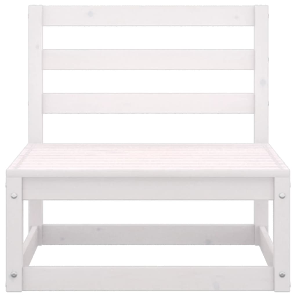 Set Divani da Giardino 4 pz Bianco in Legno Massello di Pino - homemem39