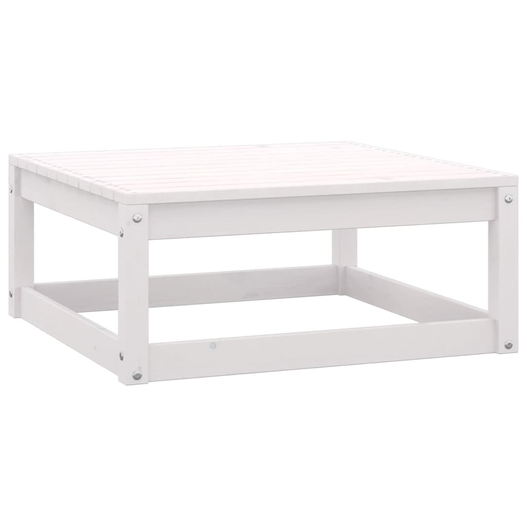Set Divani da Giardino 4 pz Bianco in Legno Massello di Pino - homemem39