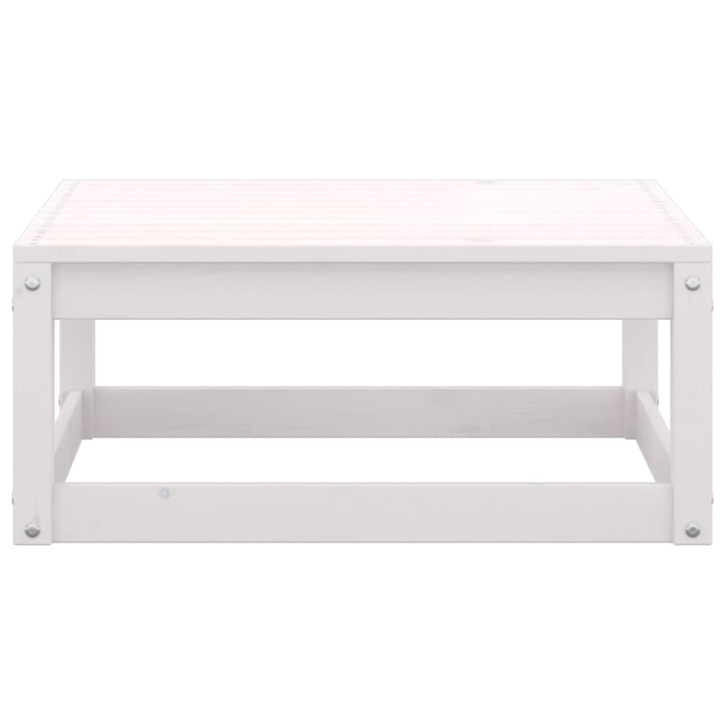 Set Divani da Giardino 4 pz Bianco in Legno Massello di Pino - homemem39