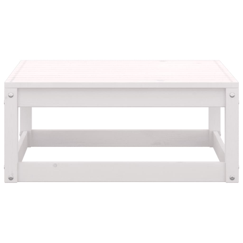 Set Divani da Giardino 8 pz Bianco in Legno Massello di Pino - homemem39