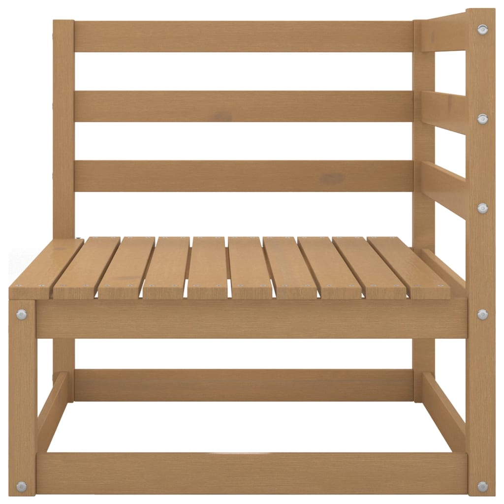 Set Divani da Giardino 3pz Marrone Ambra Legno Massello di Pino - homemem39