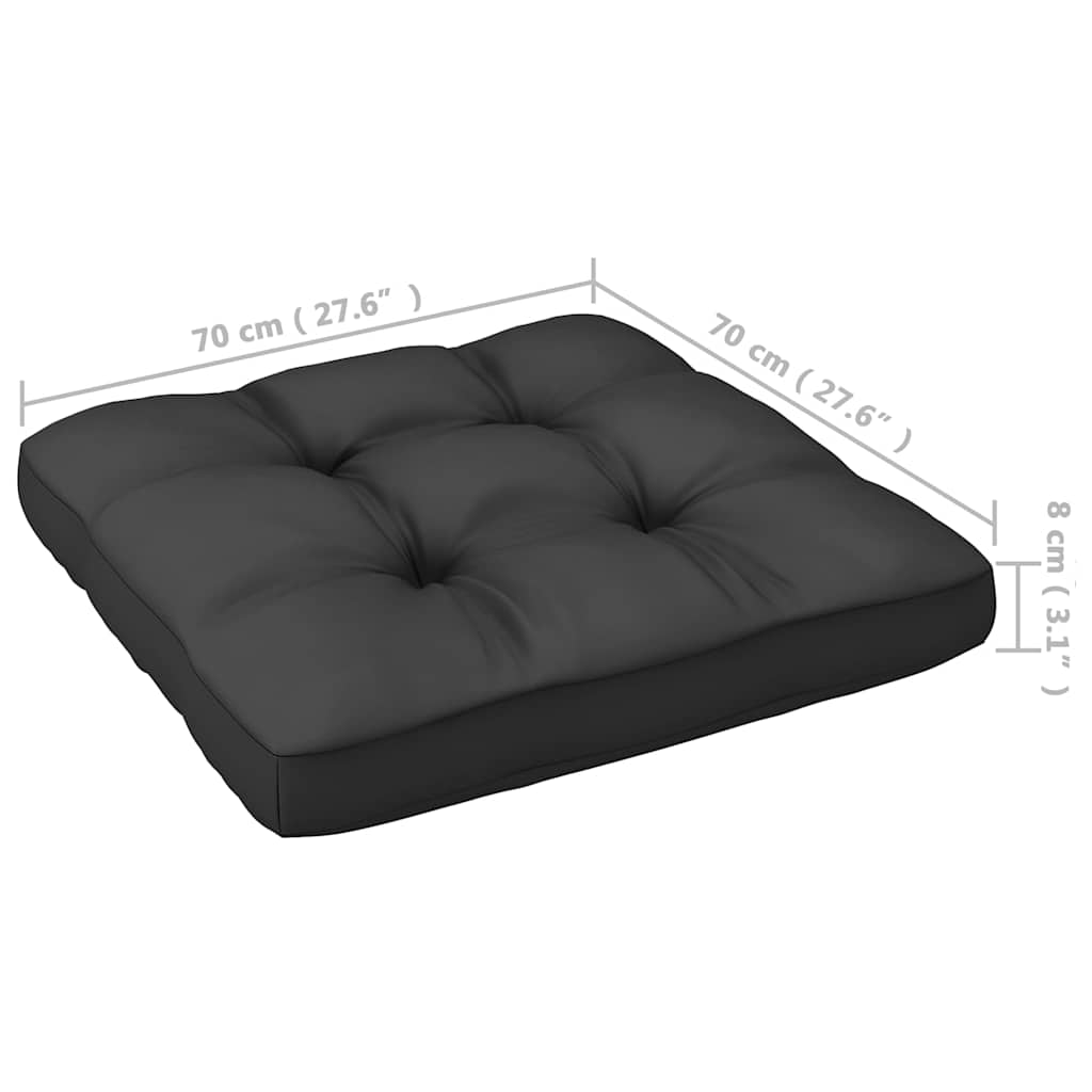 Set Salotto Giardino 8 pz Cuscini Antracite Legno Massello Pino | homemem39
