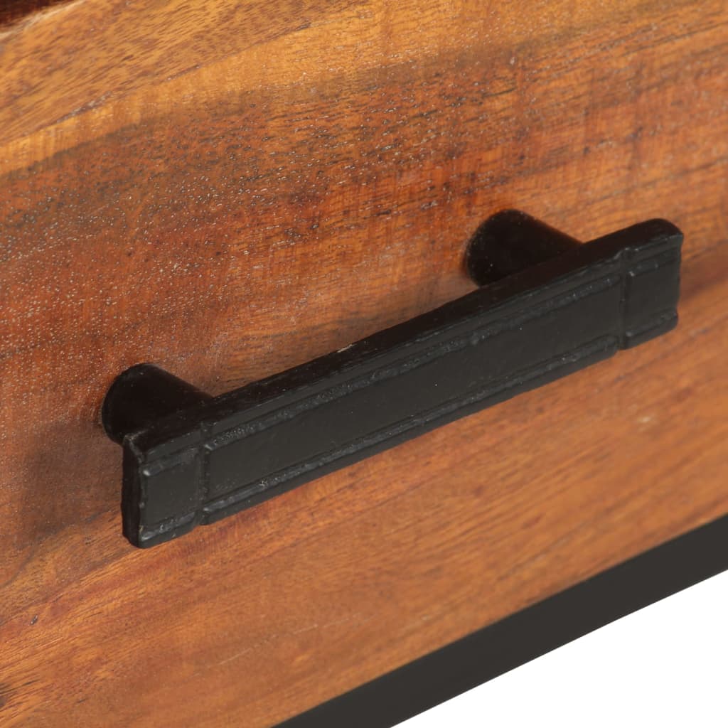 Mobile Porta TV 110x30x45 cm in Legno Massello di Acacia - homemem39